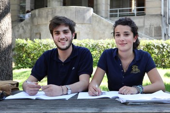 Students outside the School of Architecture and Engineering, Bologna