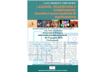 Poster Graduate Conference LILEC - LEGGERE, (RI)SCRIVERE E CONDIVIDERE: Vecchie e nuove pratiche di significazione
